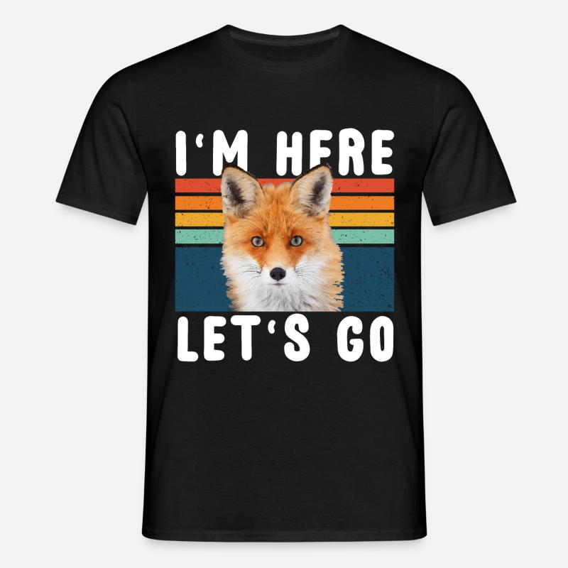 Fuchs - Männer T-Shirt - Schwarz