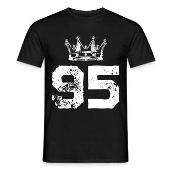 95 Couronne numérique - T-shirt homme - noir - Devant - AI Model Male 178 light (178cm)