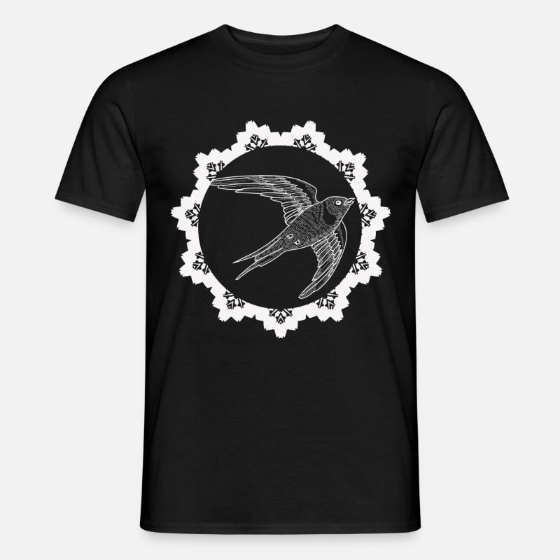 Vogel - Naturschutz Tierfreund - Männer T-Shirt - Schwarz