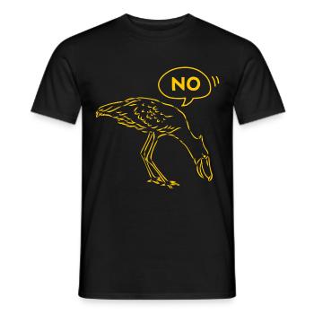 Schuhschnabel Storch Walkopf Vogelliebhaber Vogelb - Männer T-Shirt - Schwarz - Vorne - AI Model Male 178 light (178cm)