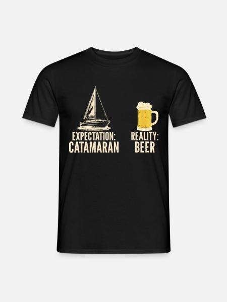Catamaran sailing - Men's T-Shirt - black