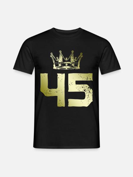 45 Number crown - Men's T-Shirt - black