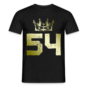 54 Couronne de numéros - T-shirt homme - noir - Devant - AI Model Male 178 light (178cm)