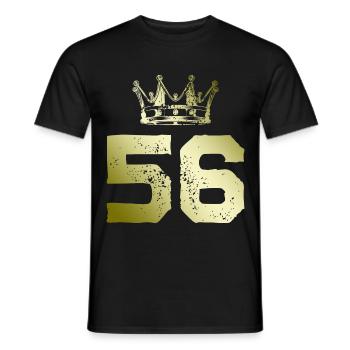 56 Number crown - Men's T-Shirt - black - Front - AI Model Male 178 light (178cm)