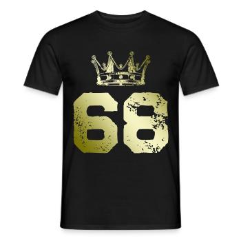 68 Couronne numérique - T-shirt homme - noir - Devant - AI Model Male 178 light (178cm)
