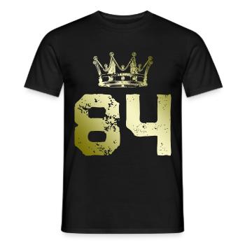 84 Couronne numérique - T-shirt homme - noir - Devant - AI Model Male 178 light (178cm)