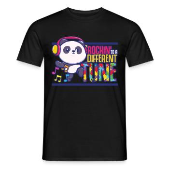 Rock to a different tune Music lover L - Men's T-Shirt - black - Front - AI Model Male 178 light (178cm)