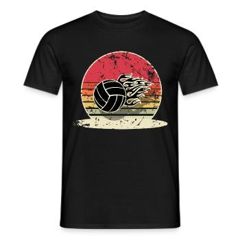 Volleyball - Men's T-Shirt - black - Front - AI Model Male 178 light (178cm)