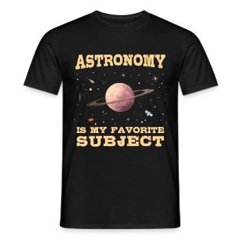 Astronomie ist mein Lieblingsthema, Planet Saturn - Männer T-Shirt - Schwarz - Vorne - AI Model Male 178 light (178cm)