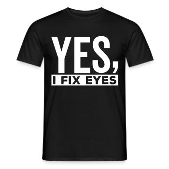 Ophthalmologist I repair eyes optometrist expert - Men's T-Shirt - black - Front - AI Model Male 178 light (178cm)