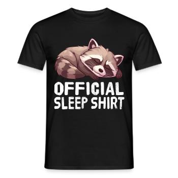Official Raccoon Sleep Shirt - Men's T-Shirt - black - Front - AI Model Male 178 light (178cm)