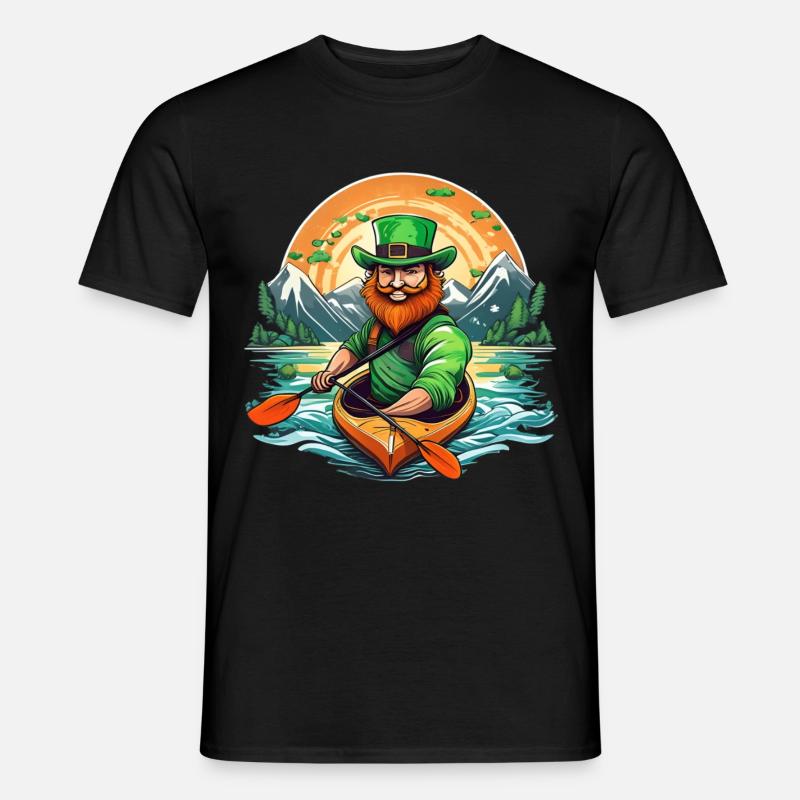 Kayak Trèfle de la Saint-Patrick - T-shirt homme - noir