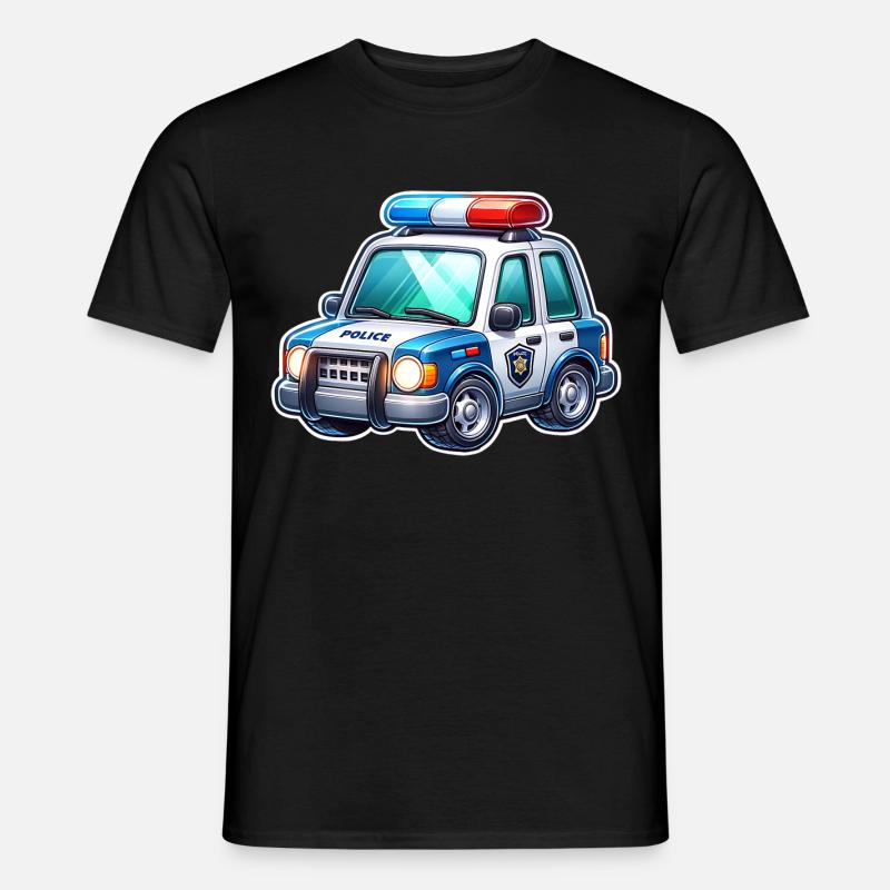 Polizei - Männer T-Shirt - Schwarz