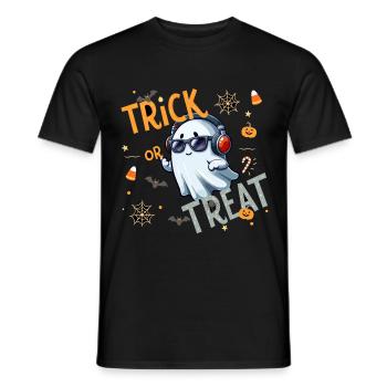 Trick or Treat Geist - Männer T-Shirt - Schwarz - Vorne - AI Model Male 178 light (178cm)