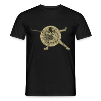 clôture - T-shirt homme - noir - Devant - AI Model Male 178 light (178cm)