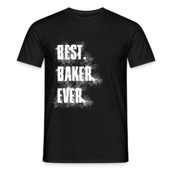 Best Baker Ever Bäcker Mehl Shirt - Männer T-Shirt - Schwarz - Vorne - AI Model Male 178 light (178cm)