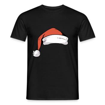 weihnachten weihnachtsmann muetze weihnachtsmuetze - Männer T-Shirt - Schwarz - Vorne - AI Model Male 178 light (178cm)