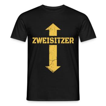 Echte Kerle Mallorca Spruch Zweisitzer Sauf - Männer T-Shirt - Schwarz - Vorne - AI Model Male 178 light (178cm)