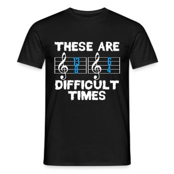 Simple Music Shirt For Musicians Musician "These - Men's T-Shirt - black - Front - AI Model Male 178 light (178cm)