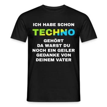 Ich habe schon Techno gehört Raver Musik Rave - Männer T-Shirt - Schwarz - Vorne - AI Model Male 178 light (178cm)