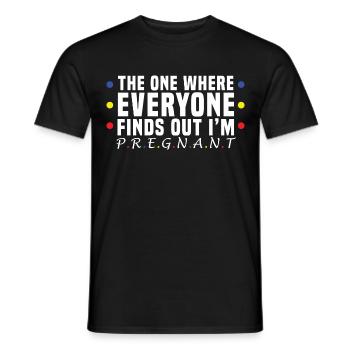 Celui où tout le monde découvre que je suis - T-shirt homme - noir - Devant - AI Model Male 178 light (178cm)