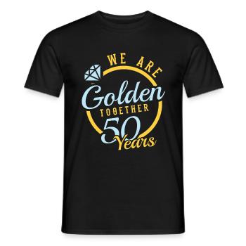 We Are Golden Together 50 Years T-shirt Design - Männer T-Shirt - Schwarz - Vorne - AI Model Male 178 light (178cm)