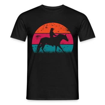 Life Is Better With Horses Design Horsing Shirt - Männer T-Shirt - Schwarz - Vorne - AI Model Male 178 light (178cm)