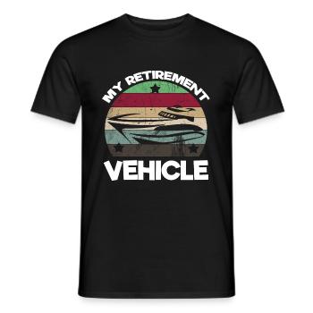 My Retirement Vehicle Boating Design Captain - Men's T-Shirt - black - Front - AI Model Male 178 light (178cm)