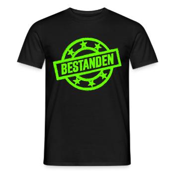Bestanden Stempel Führerschein Prüfung Klausur - Männer T-Shirt - Schwarz - Vorne - AI Model Male 178 light (178cm)