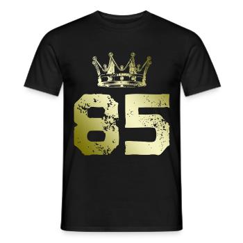 85 Number crown - Men's T-Shirt - black - Front - AI Model Male 178 light (178cm)