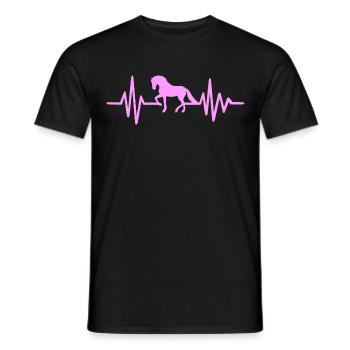 Reiten Herzfrequenz Reiten - Männer T-Shirt - Schwarz - Vorne - AI Model Male 178 light (178cm)