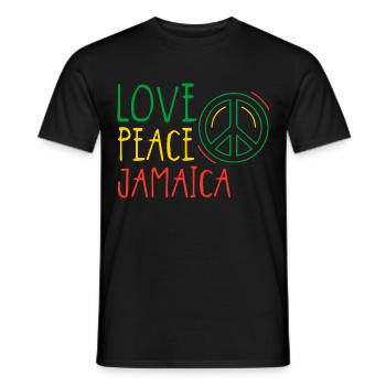 Jamaica Liebe Jamaika Urlaub Rasta - Männer T-Shirt - Schwarz - Vorne - AI Model Male 178 light (178cm)