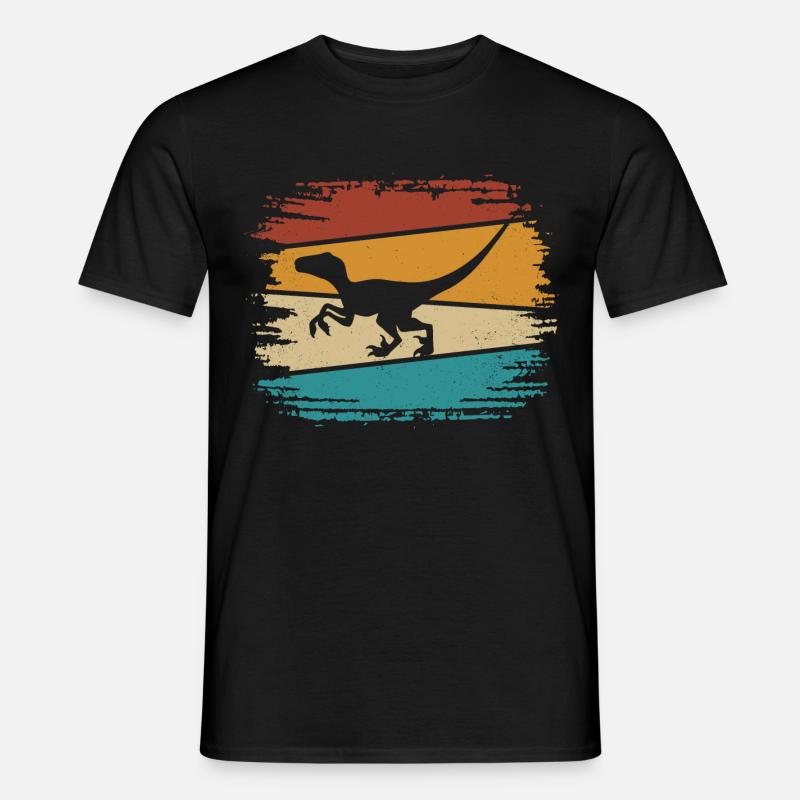 Velociraptor Dino Dinosaurier - Männer T-Shirt - Schwarz