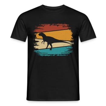 Velociraptor Dino Dinosaurs - Men's T-Shirt - black - Front - AI Model Male 178 light (178cm)