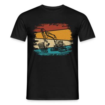 Excavatrice - T-shirt homme - noir - Devant - AI Model Male 178 light (178cm)