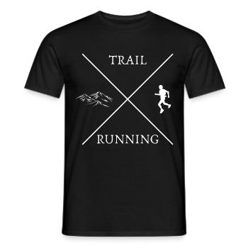 Trail Running Trail Run Traillauf Laufsport - T-shirt homme - noir - Devant - AI Model Male 178 light (178cm)