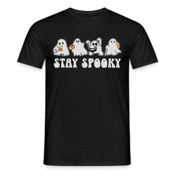 Ghosts Halloween - Stay Spooky - Men's T-Shirt - black - Front - AI Model Male 178 light (178cm)
