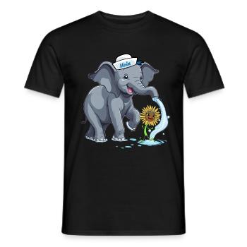 Elephant Elephant Maritime - Men's T-Shirt - black - Front - AI Model Male 178 light (178cm)