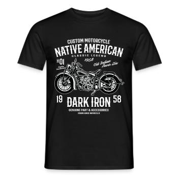 Dark Iron 2 - Männer T-Shirt - Schwarz - Vorne - AI Model Male 178 light (178cm)
