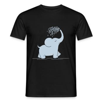 éléphant - T-shirt homme - noir - Devant - AI Model Male 178 light (178cm)