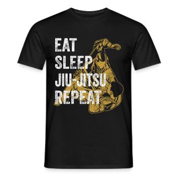 Cadeau de Jiu Jitsu brésilien BJJ Retro Vintage - T-shirt homme - noir - Devant - AI Model Male 178 light (178cm)