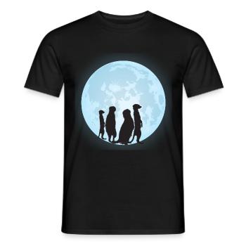 Erdmännchen Motiv - Männer T-Shirt - Schwarz - Vorne - AI Model Male 178 light (178cm)