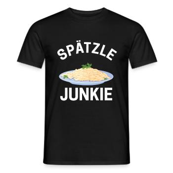 Schwaben Spätzle Junkie in Schwäbisch Stuttgart - Männer T-Shirt - Schwarz - Vorne - AI Model Male 178 light (178cm)