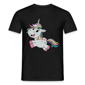 Unicorn - Men's T-Shirt - black - Front - AI Model Male 178 light (178cm)