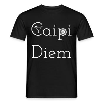 Caipi-Diem Caipirinha Cocktail - Men's T-Shirt - black - Front - AI Model Male 178 light (178cm)