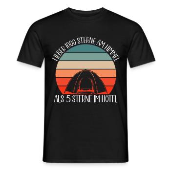 Camping Idée cadeau Camping Camping Outdoor Nature - T-shirt homme - noir - Devant - AI Model Male 178 light (178cm)