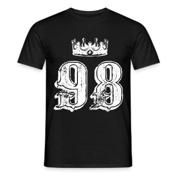 98 Number crown - Men's T-Shirt - black - Front - AI Model Male 178 light (178cm)