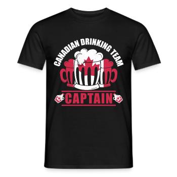 Équipe canadienne de consommation d’alcool Capitaine Canada - T-shirt homme - noir - Devant - AI Model Male 178 light (178cm)