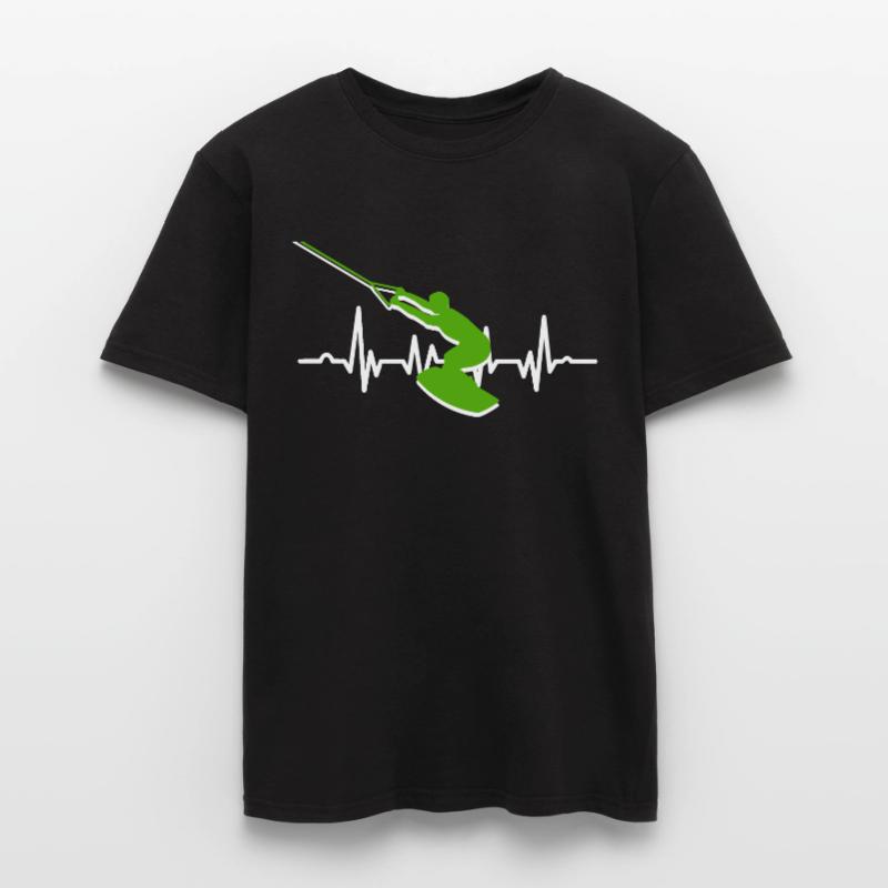 Wakeboard Wind Surf Gift Heartbeat Men's T-Shirt