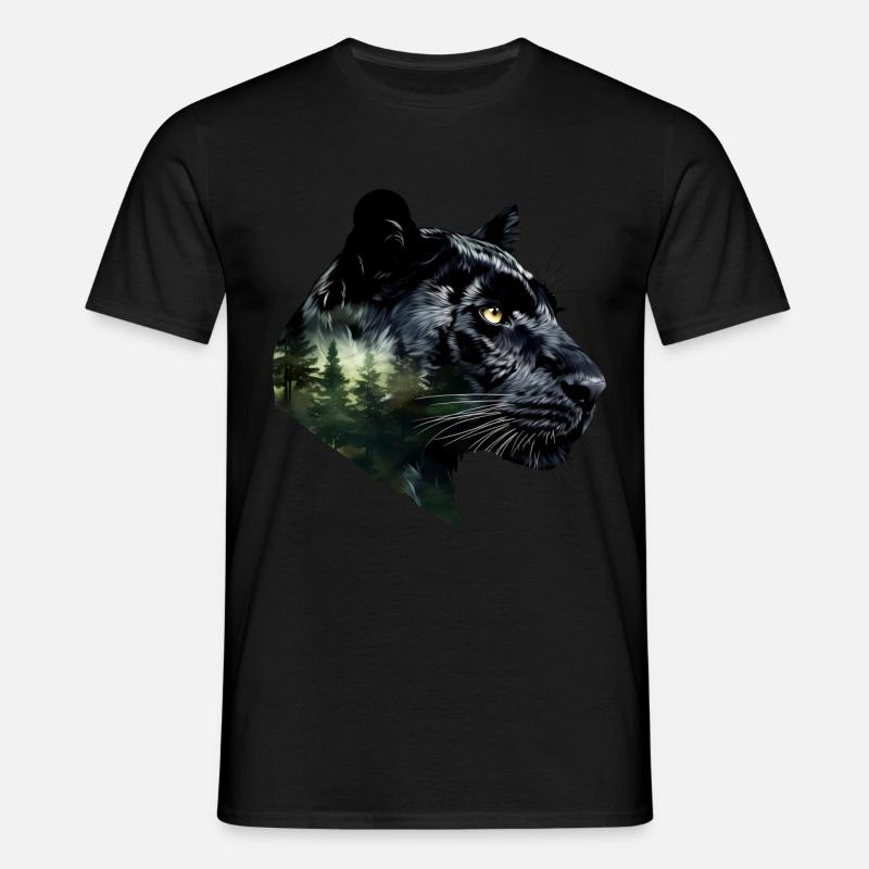 Panther - Männer T-Shirt - Schwarz
